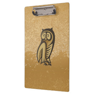 Owl Symbol Colour Clipboard