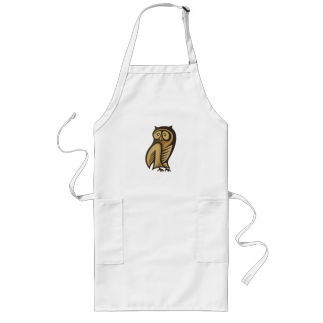 Owl Symbol Colour Long Apron (Front)