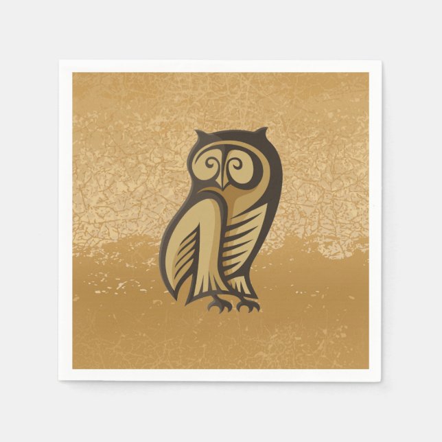 Owl Symbol Colour Napkin (Front)