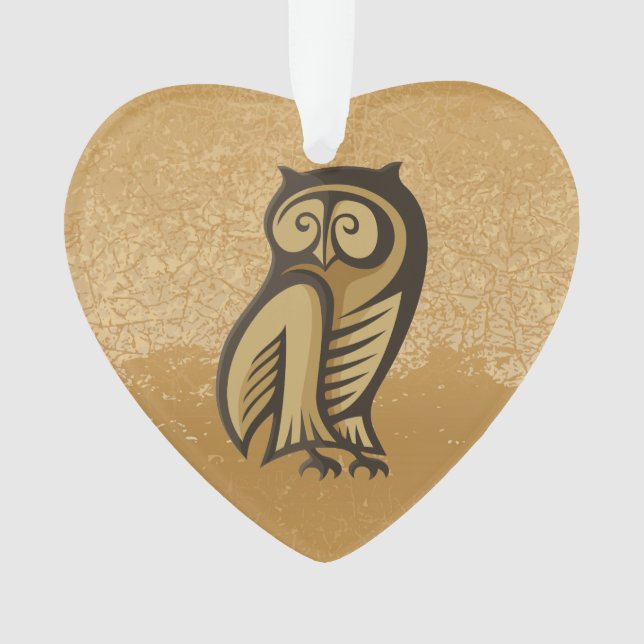 Owl Symbol Colour Ornament (Front)