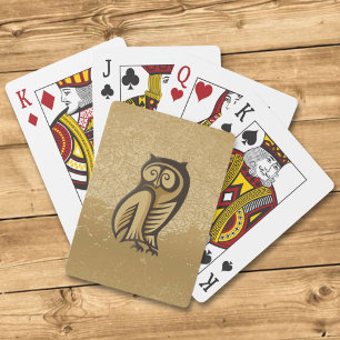 Owl Symbol Colour Playing Cards