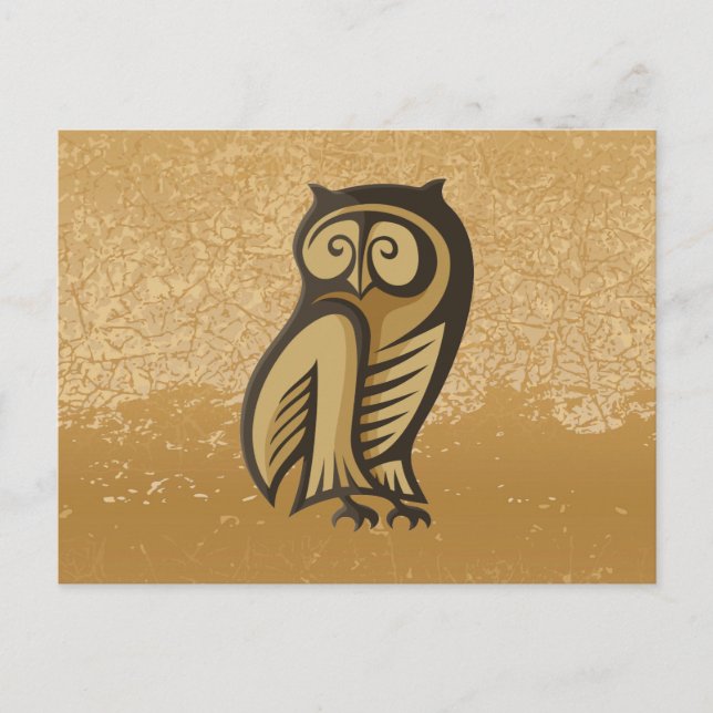 Owl Symbol Colour Postcard (Front)