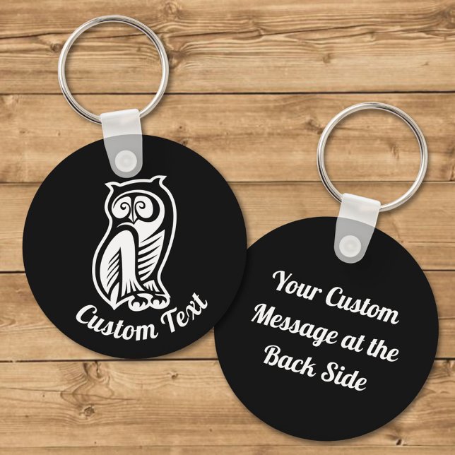 Owl Symbol White Keychain (Creator Uploaded)