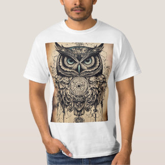 "Owl Tattoo Printed T-Shirts: A Stylish Fusion of  T-Shirt