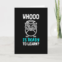 Owl Teacher Who is Ready to Learn - Back to School