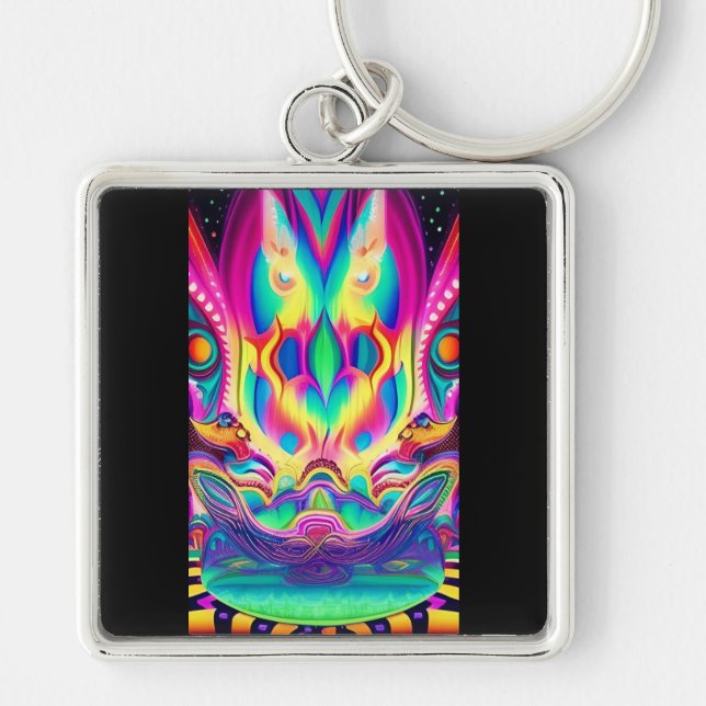 owl temple keychain (Front)