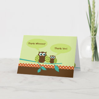 Owl thank you card
