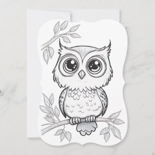 Owl Thank You Card