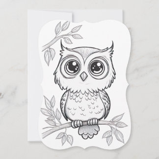 Owl Thank You Card