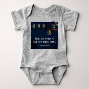 Owl That's Different With Unique Quote Collage Baby Bodysuit