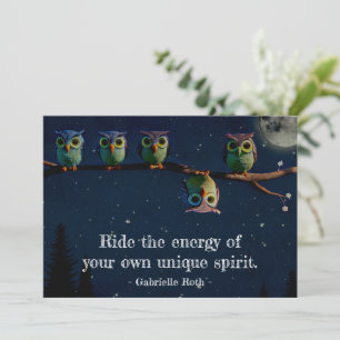 Owl That's Different With Unique Quote Collage Card