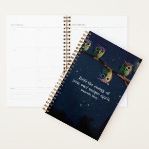 Owl That's Different With Unique Quote Collage Planner