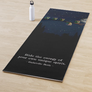 Owl That's Different With Unique Quote Collage Yoga Mat