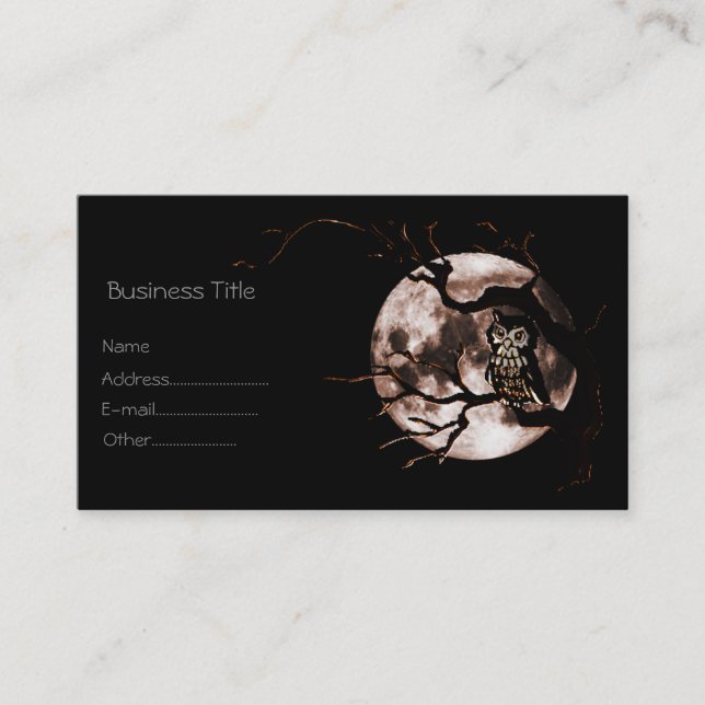 Owl&TheMoon Business Card (Front)