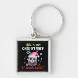 Owl This Is My Christmas Pajama Shirt Key Ring