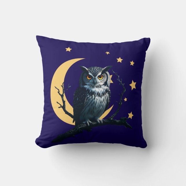 Owl Throw Pillow  (Front)