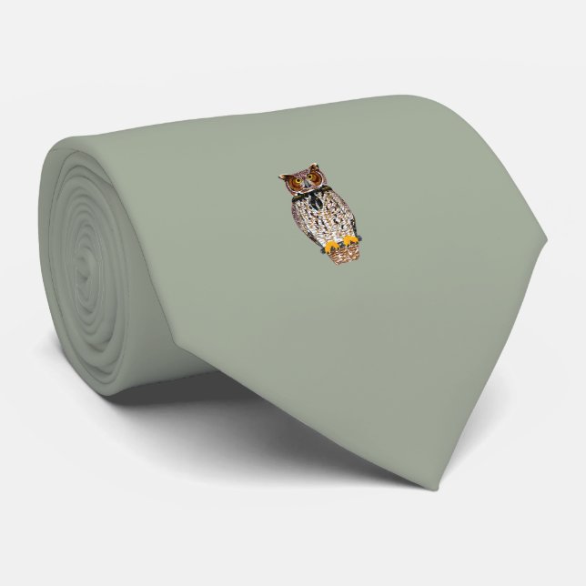 Owl Tie Grey (Rolled)