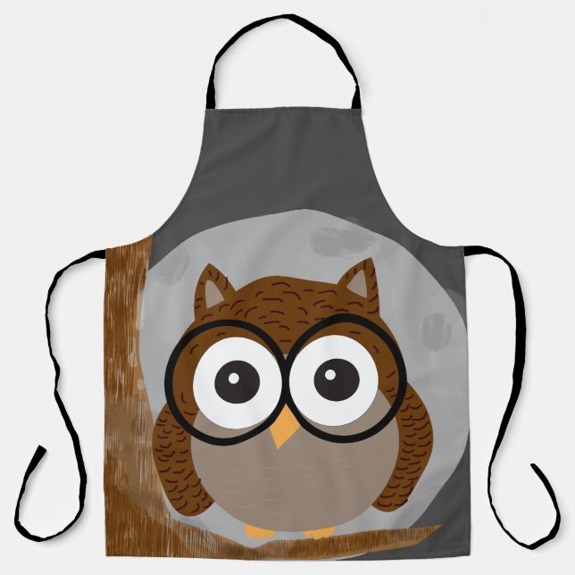 owl tree  apron (Front)
