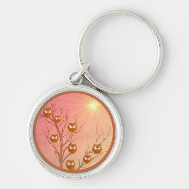 Owl Tree Premium Keychain (Front)