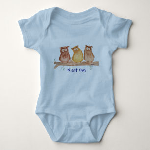 Owl Trio Baby Bodysuit