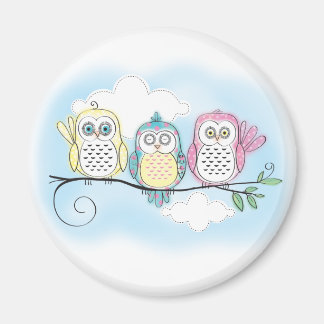 Owl Trio Magnet