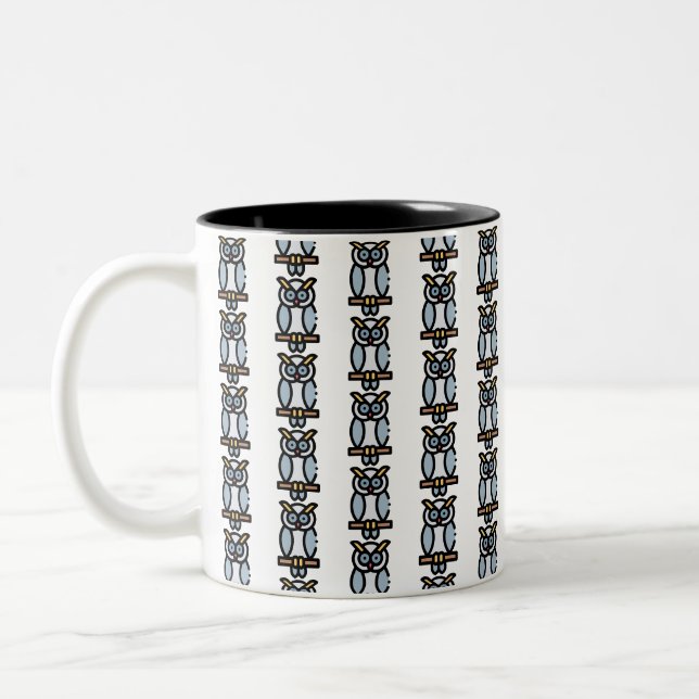 Owl Two-Tone Coffee Mug (Left)