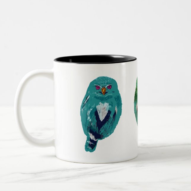 Owl Two-Tone Coffee Mug (Left)