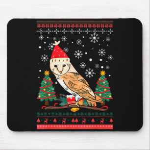 Owl Ugly Christmas Christmas Winter  Mouse Pad