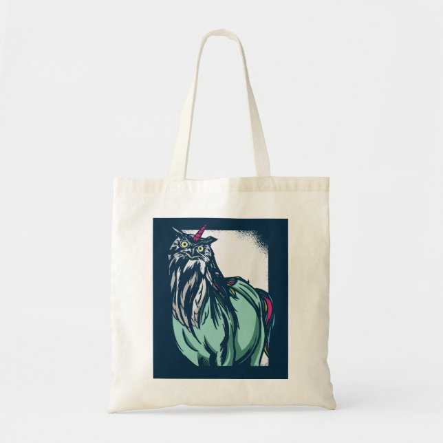 Owl Unicorn Tote Bag (Front)