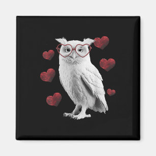 Owl Valentines Day Love Heart Romantic Bird Lover  Magnet