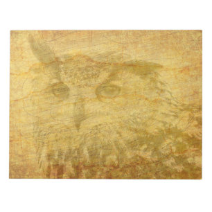 Owl Vintage Paper Notepad