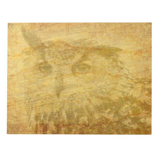 Owl Vintage Paper Notepad (Front)