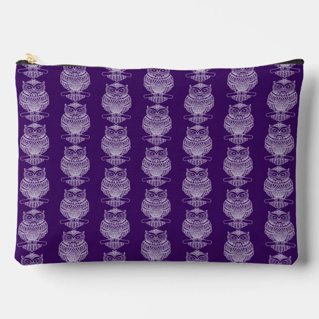 Owl (violet) - Accessory Pouch (Front)