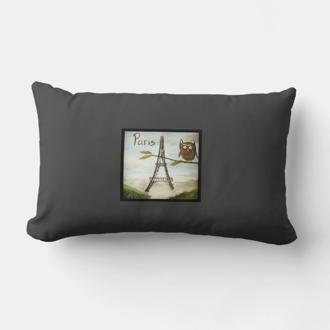 Owl Visits Paris, Part Deux- the Lumbar Support! Lumbar Cushion (Front)