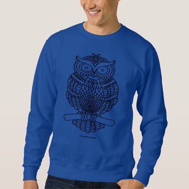 Owl (vivid) - Men's Sweatshirt (Front)