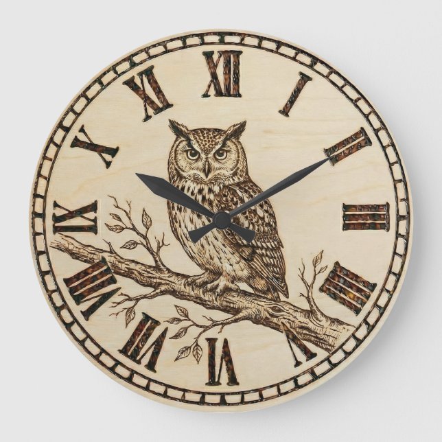 Owl Wall Clock (Front)