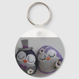 owl wedding key ring