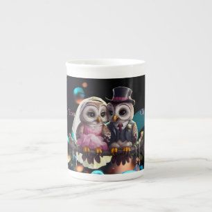 Owl Wedding Personalised  Bone China Mug