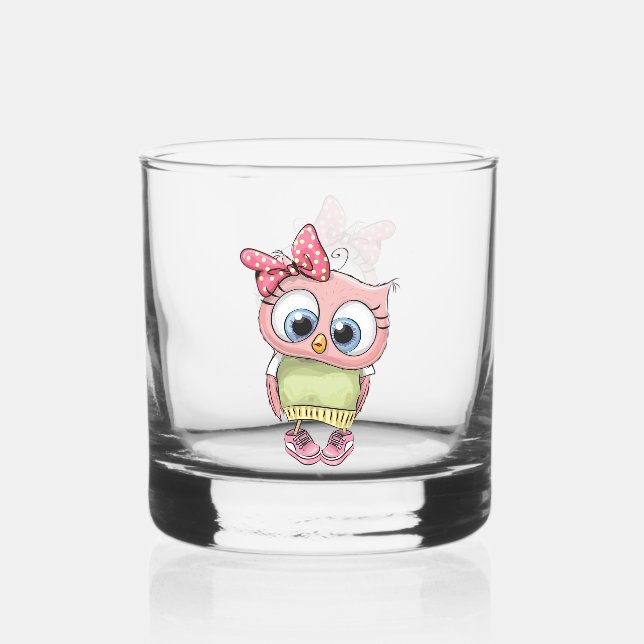 Owl Whiskey Glass (Front)