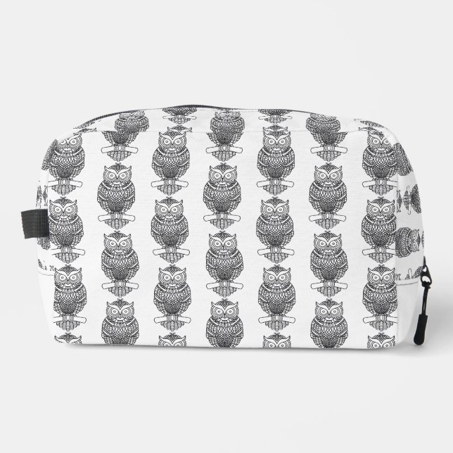 Owl (white) - Dopp Kit (Front)
