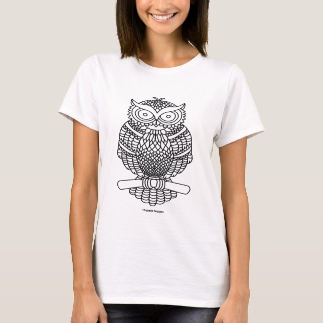 Owl (white) - Women's Basic T-Shirt (Front)
