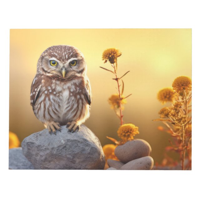 Owl Wild Bird Animal Tranquil Peaceful  Notepad (Front)