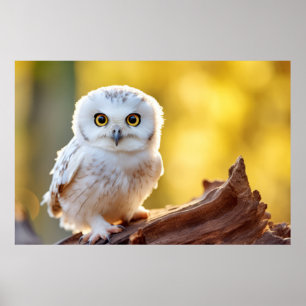 Owl Wild Bird Animal Tranquil Peaceful  Poster