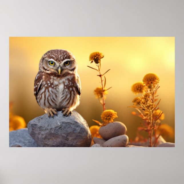 Owl Wild Bird Animal Tranquil Peaceful  Poster (Front)