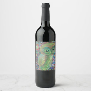 owl wine label