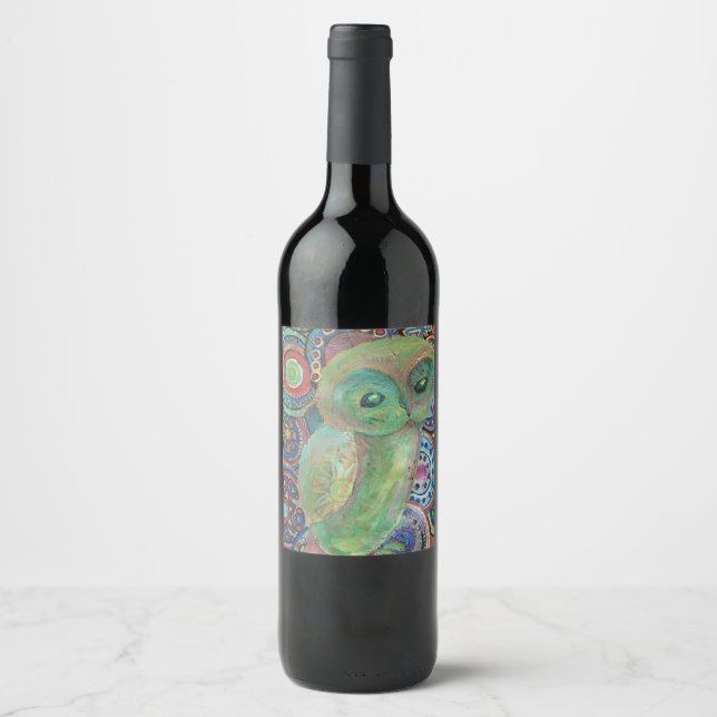 owl wine label (Front)