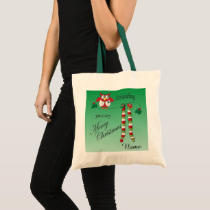 Owl Wishing You A Very Merry Christmas Tote Bag