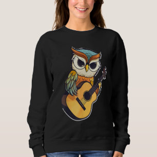 Owl with a guitar ,Owl Sweatshirt