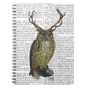 Owl with Antlers plain 2 Notebook