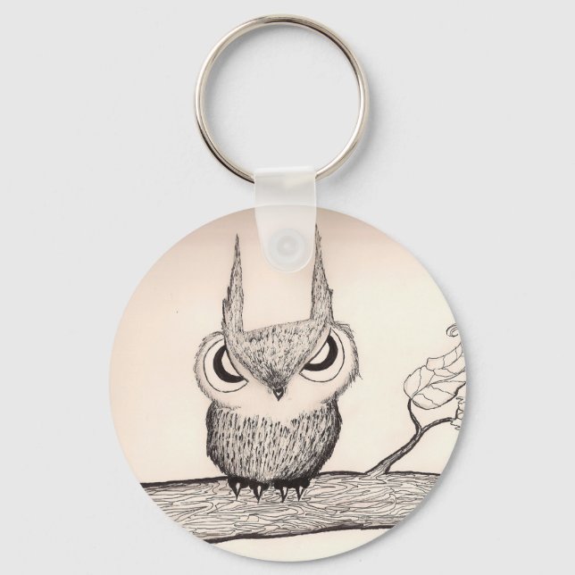 Owl with attitude - Keychain (Front)